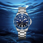 Ocean Series Pro 300m Waterproof Gradient Wave-textured Dial Diving Watch 41mm