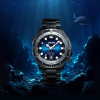 Ocean Series Ultra 1000m Waterproof Helium Valve Design Integrated Rotating Bezel Diving Watch 45mm