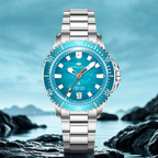 Ocean Series 200m Metallic Gradient Dial Calendar Dive Watch 39mm