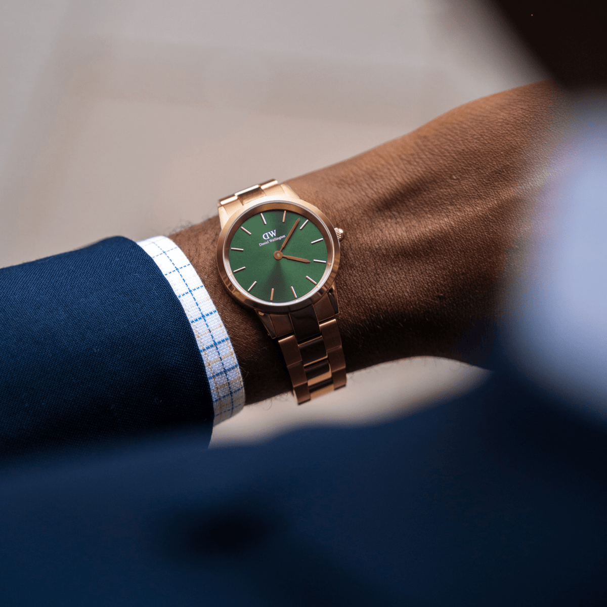 Iconic Link Emerald Green Rose Gold