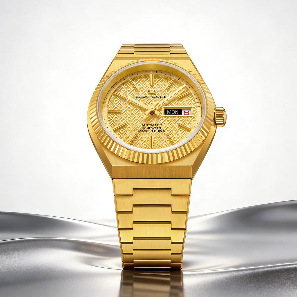 Ancient Cloud Motif Dial Date-day Calendar Reissue Automatic Dress Watch 38mm