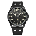 Army One Military Watch Matte Black Brushed Texture Dial 43mm