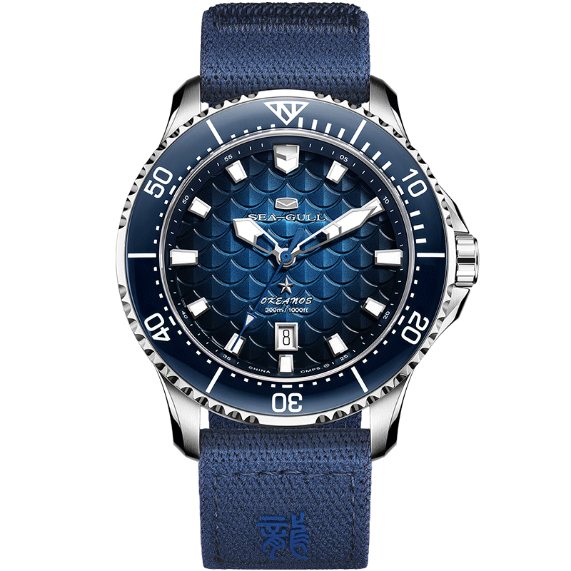 Ocean Series Pro "Dragon Kings of the Four Seas" Dragon-scale Dial 300m Waterproof Diving Watch 44mm