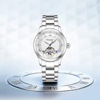 Open Heart Flywheel Guilloché Dial Automatic Watch 39mm