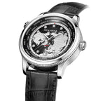 GMT World Time Business Watch Dual Time Zone Calendar 41mm