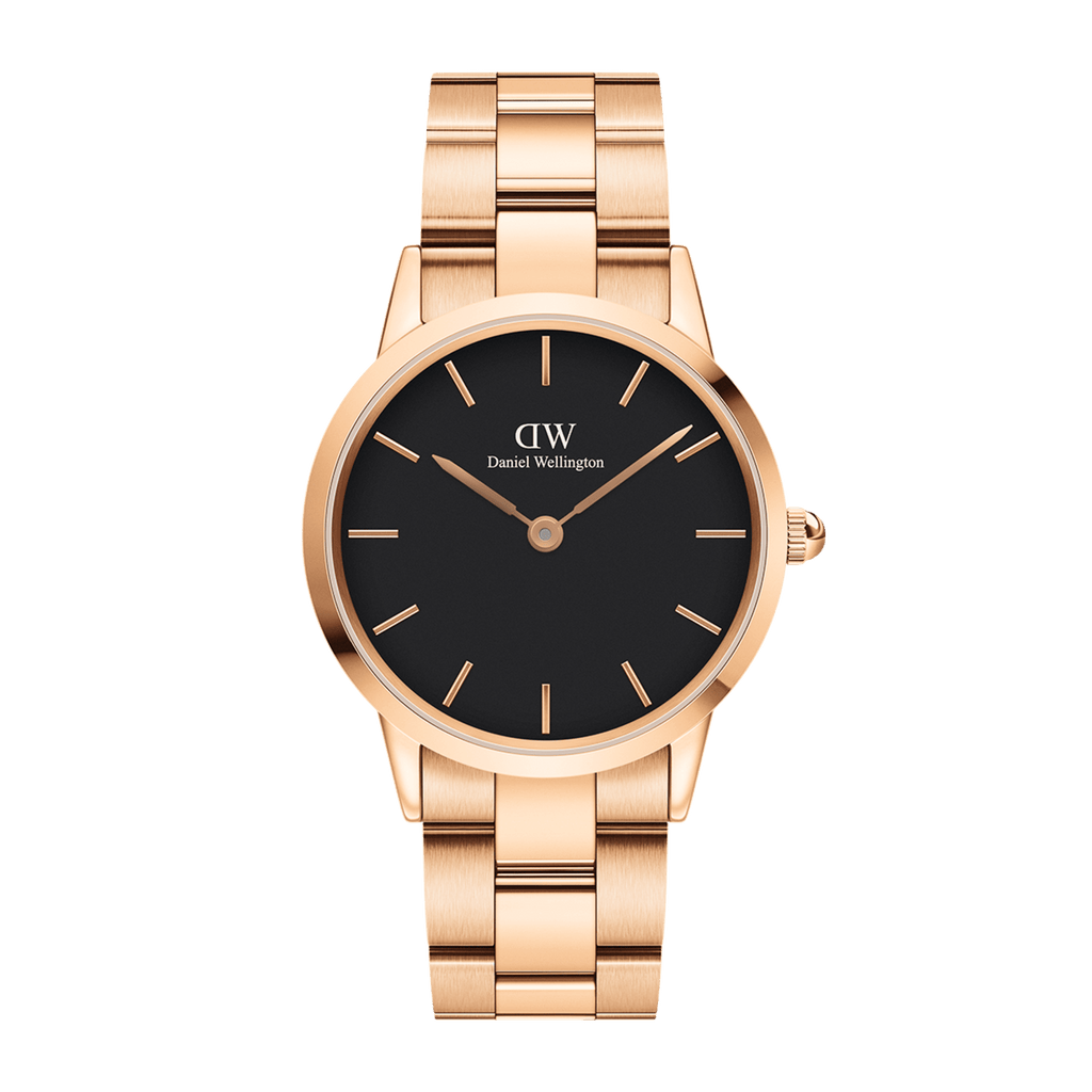 Iconic Link Black Rose Gold