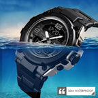 SKMEI 1452 Outdoor Sports Electronic Watch Multifunctional Waterproof Watch(Golden)