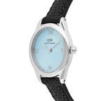 Ophelia Mini Black Lizard Ice Blue Guilloché Silver