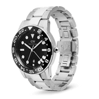 Iconic GMT Link Black Ceramic Bezel Silver