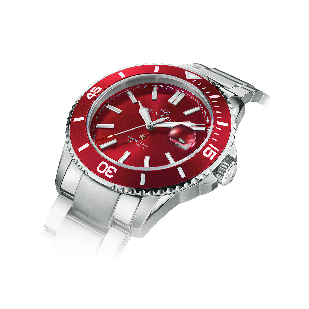 Ocean Series 200m Waterproof Engraved Caseback Diving Watch 44mm