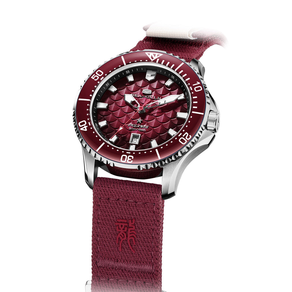 Ocean Series Pro "Dragon Kings of the Four Seas" Dragon-scale Dial 300m Waterproof Diving Watch 44mm