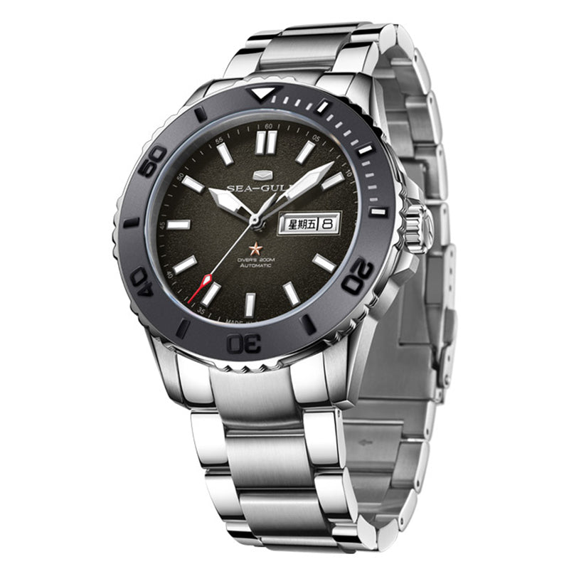 Ocean Series 200m Waterproof Sparkling Dial Ceramic Bezel Diving Watch 44mm