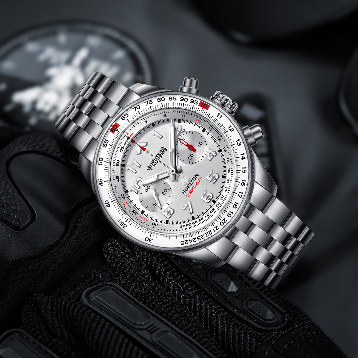 Aviation Series Tachymeter Chronograph Titanium Alloy Watch 43mm