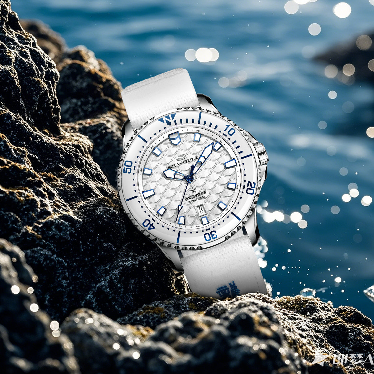 Ocean Series Pro "Dragon Kings of the Four Seas" Dragon-scale Dial 300m Waterproof Diving Watch 44mm